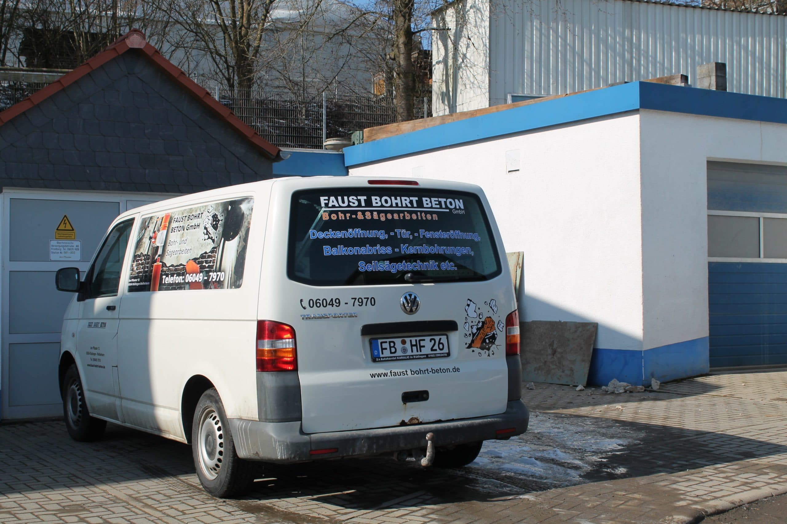 Faust bohrt Beton Fuhrpark 5